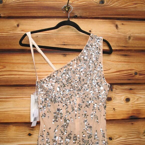 Mac Duggal 93552 Women ONE SHOULDER SHEER HAND BEADED MINI DRESS - Picture 12 of 15